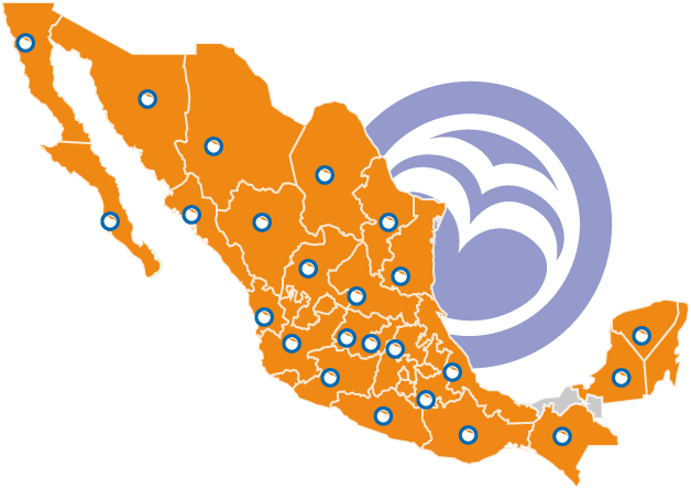 Currently, We Operate In 30 States Of The Mexican Republic, - Tomtom Map Of Mexico - Latest Map (628x444), Png Download