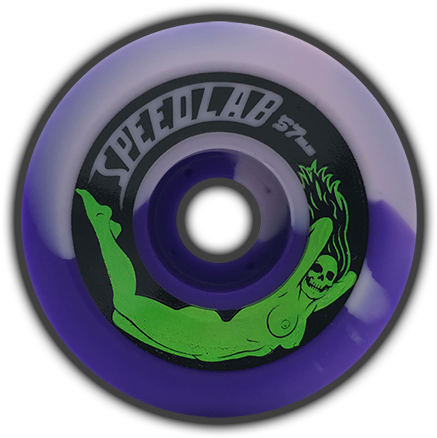 Limited Edition Purple Swirl - Speed Labs Skateboard Wheels - Bombshells - 57mm (450x467), Png Download