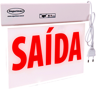 Sinalização Saída Acrílica Standard Df Vermelha Sem - Sinalização Saída Acrílica Emergência Led 24151 Segurimax (565x447), Png Download
