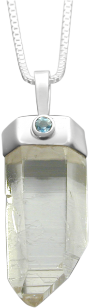 Clear Quartz And Blue Topaz - Pendant (1024x768), Png Download