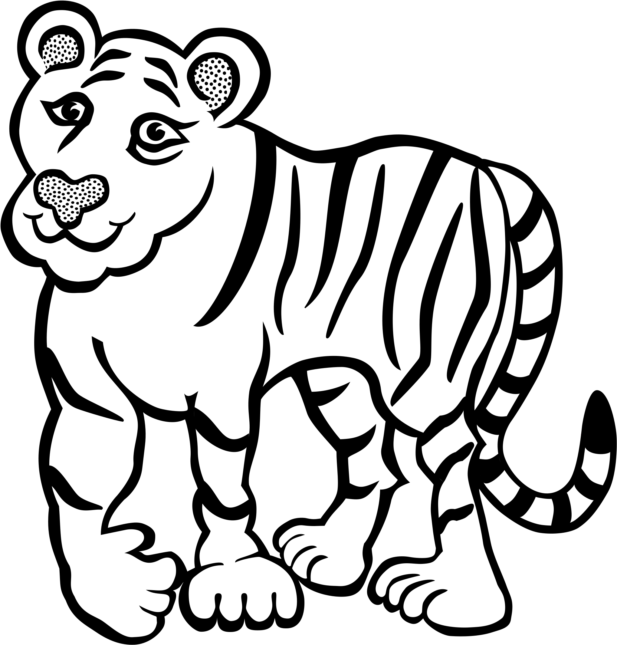 This Free Icons Png Design Of Tiger (2308x2400), Png Download
