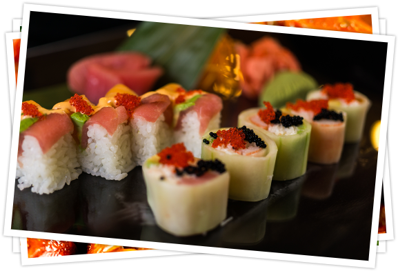 Fresh-made Japanese Sushi, Chinese Cuisine, And Seafood - Hors D'oeuvre (940x405), Png Download