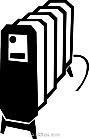 Electric Heater Royalty Free Vector Clip Art Illustration - Heater Clipart (310x480), Png Download