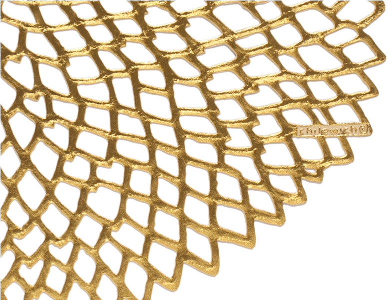 Floral Placemat In Gold Dahlia - Chilewich Pressed Dahlia Placemat - Gold (800x600), Png Download