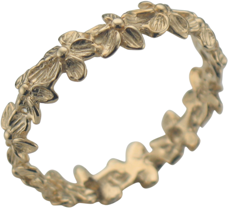 Estate 14k Yellow Gold Floral Ring (1000x750), Png Download