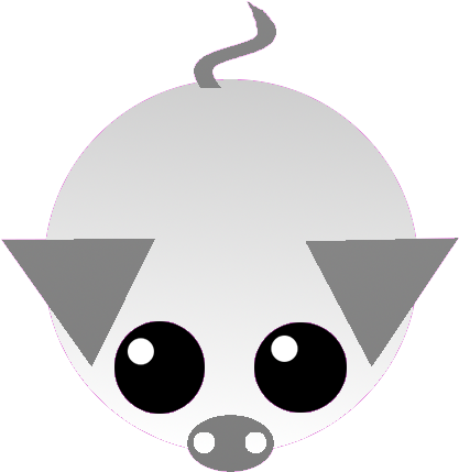 White Pig - Mope Io White Pig (500x500), Png Download