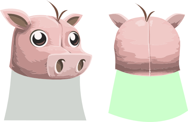 How To Set Use Glitchamaphone Pig Mask Svg Vector - Clip Art (600x391), Png Download