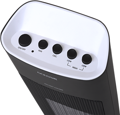 Goldair 2000w Ceramic Tower Heater Gct280 2 Rugfkm4xigs5 - Heater (620x779), Png Download