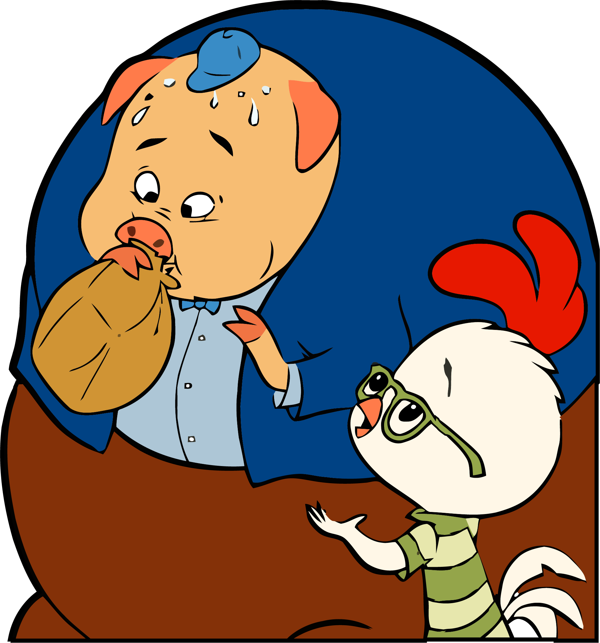 Chicken Little And Pig Clipart Png - Chicken Little Abby Of The Litter (2001x2144), Png Download