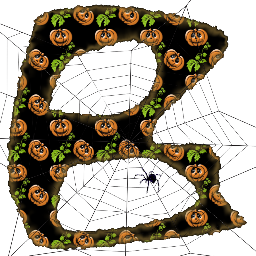Alfabeto De Calabazas Y Telarañas - Illustration (900x900), Png Download