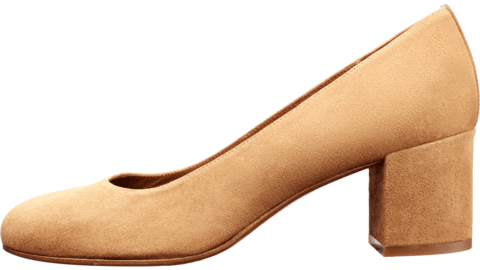 The Heel - Cacao - Blue Suede Pump Png Shop Margauxny (480x270), Png Download