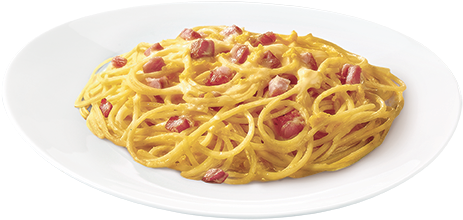 Spaghetti Alla Carbonara - Alla Carbonara (540x260), Png Download