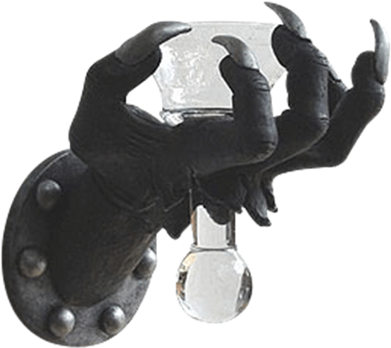 Demon Claw Wall Sconce - Demon Hand Holding Ball (555x555), Png Download
