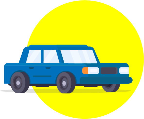 Download Car Illustration Ux Icon Ui Design Blue And Yellow Car Png Image With No Background Pngkey Com