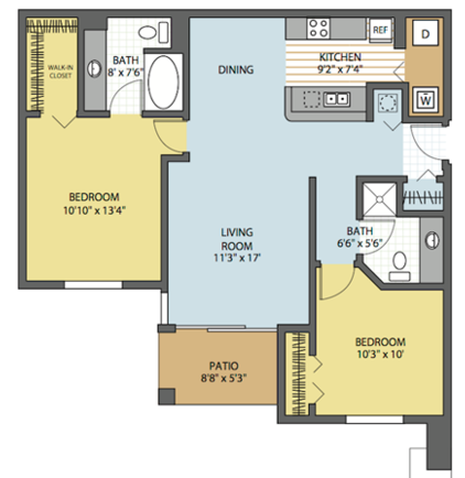 Floor Plan Photo Of Retreat At Lake Nona In Orlando, - Retreat At Lake Nona (650x433), Png Download