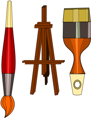Arte Tool - Paint And Art Supplies Charms (900x695), Png Download