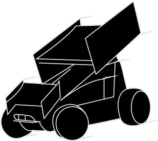 Arts Radiator Sprint Car - Sprint Car Black And White (400x300), Png Download