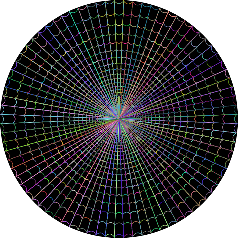Prismatic Spiderweb Vortex Variation - Hermes Plate (780x780), Png Download