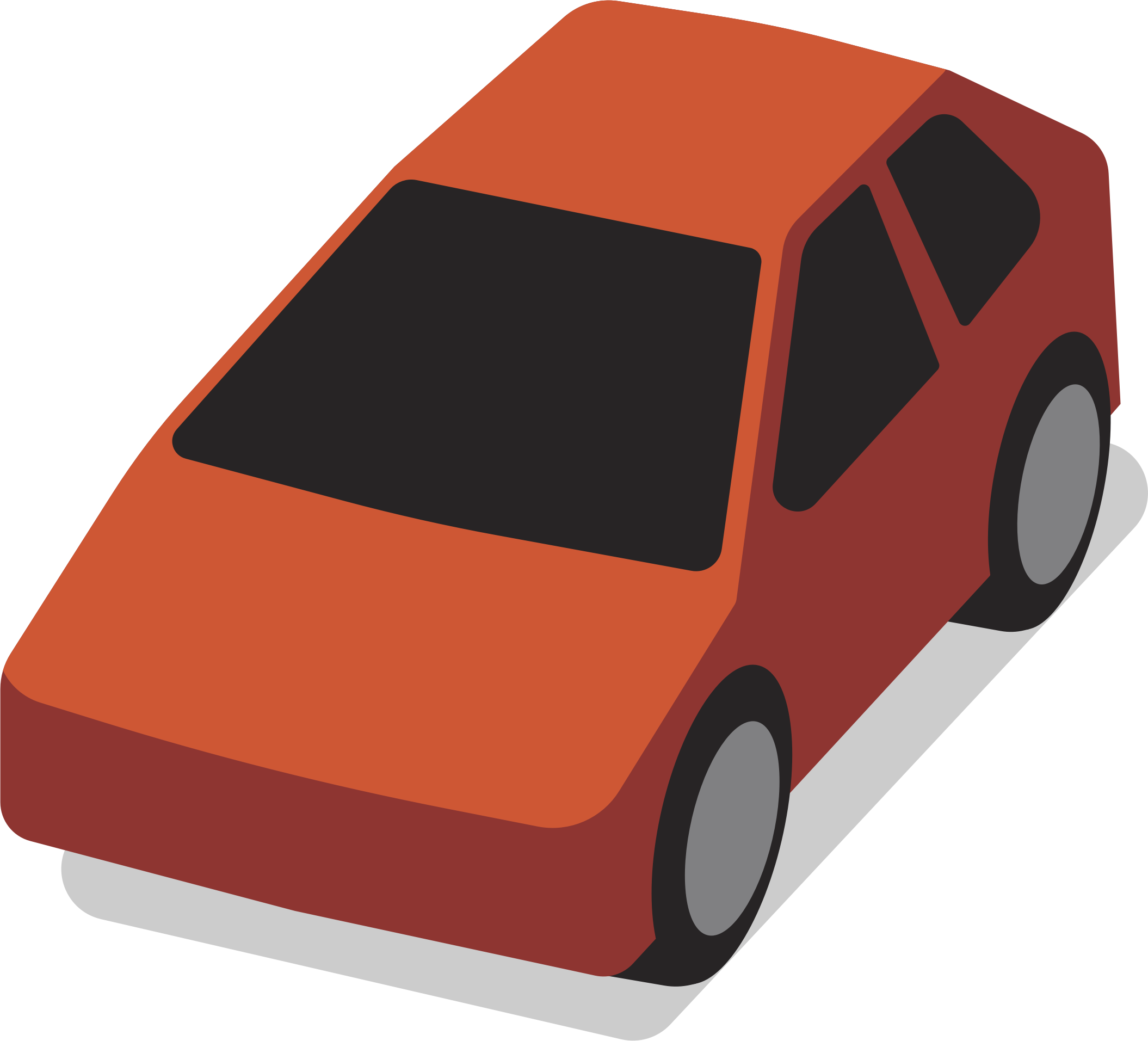 Medium Image - Clip Art 3d Car (704x639), Png Download