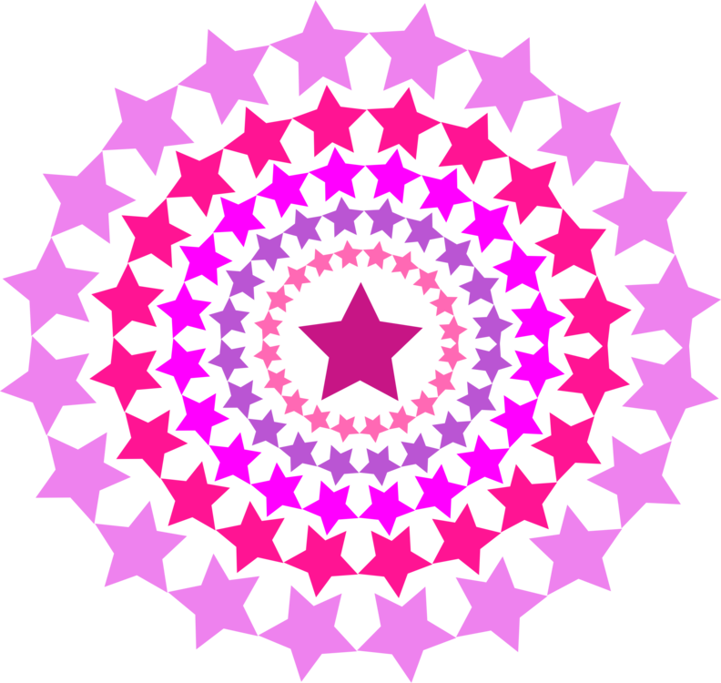 Circle Star Geometry Disk Computer Icons - Circulo De Estrellas Rosas (792x750), Png Download