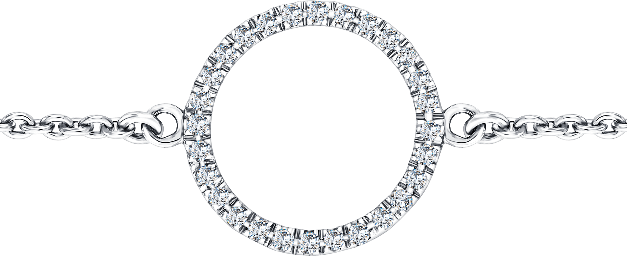 10ct Round Brilliant H-si Circular Diamond Bracelet - Descarga De Barrera Dielectrica (2000x2000), Png Download