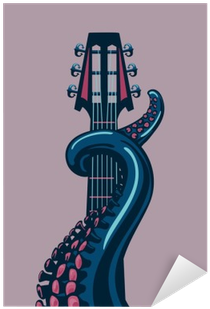 Octopus Tentacle Is Holding A Guitar Riff - Made With Tone, Limited Edition: Octopus Decor, Art (400x400), Png Download