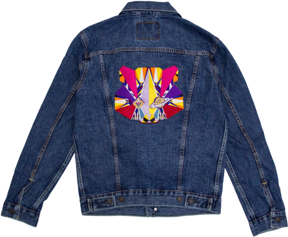 Custom Levi's Denim Jacket - Denim (600x600), Png Download