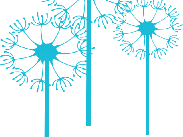 Dandelion Clipart Blue Dandelion - Colorful Dandelion Vector Png (640x480), Png Download