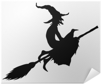 Witch On A Broomstick Illustration (400x400), Png Download