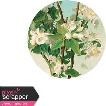 Apple Blossom Brad Disk - Artificial Flower (456x456), Png Download