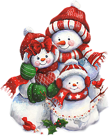 Alfabeto Animado De Familia De Muñecos De Nieve - Merry Christmas Decoupage (407x500), Png Download