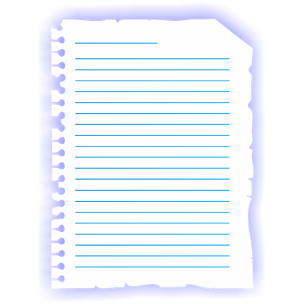 Folhas De Caderno Em Png (438x438), Png Download