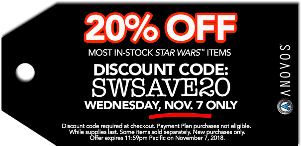 20% Off In-stock Star Wars - 100 Natural (784x295), Png Download
