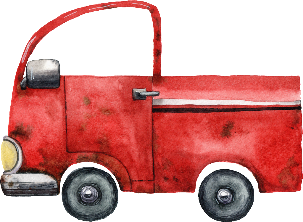 Red Pickup Truck Png Transparent - Christmas Day (1024x750), Png Download