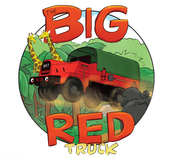 Big Red Truck Stories - Poster (596x596), Png Download