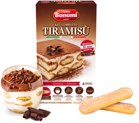 Tiramisu Complete Kit 265g - Forno Bonomi (480x428), Png Download