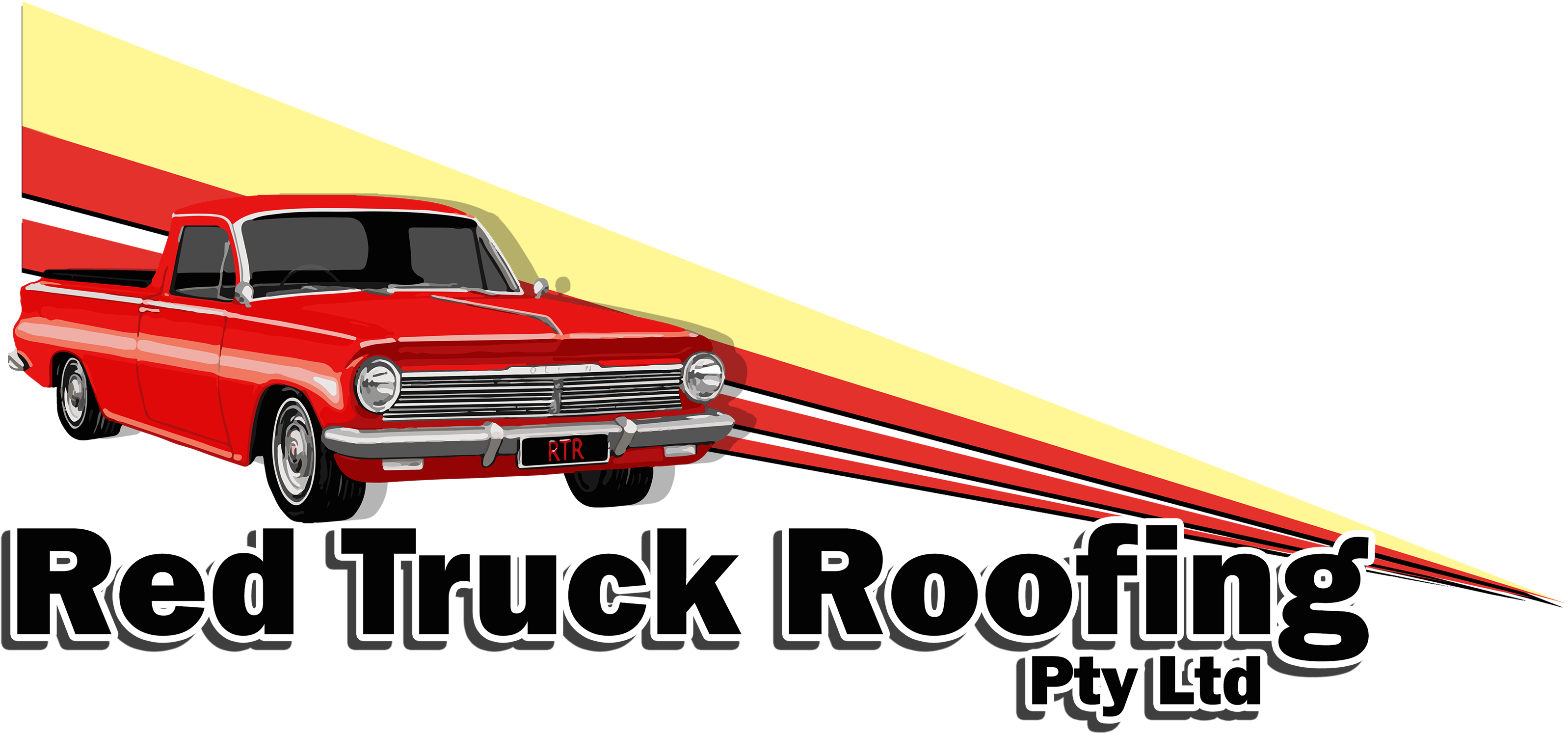 Red Truck Roofing Logo - Logo (3430x1728), Png Download