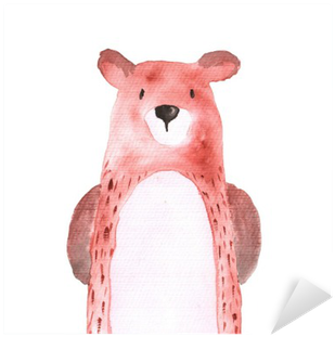 Bear Woodland Animals Watercolor Hand-painted Illustratioin - Bear (400x400), Png Download