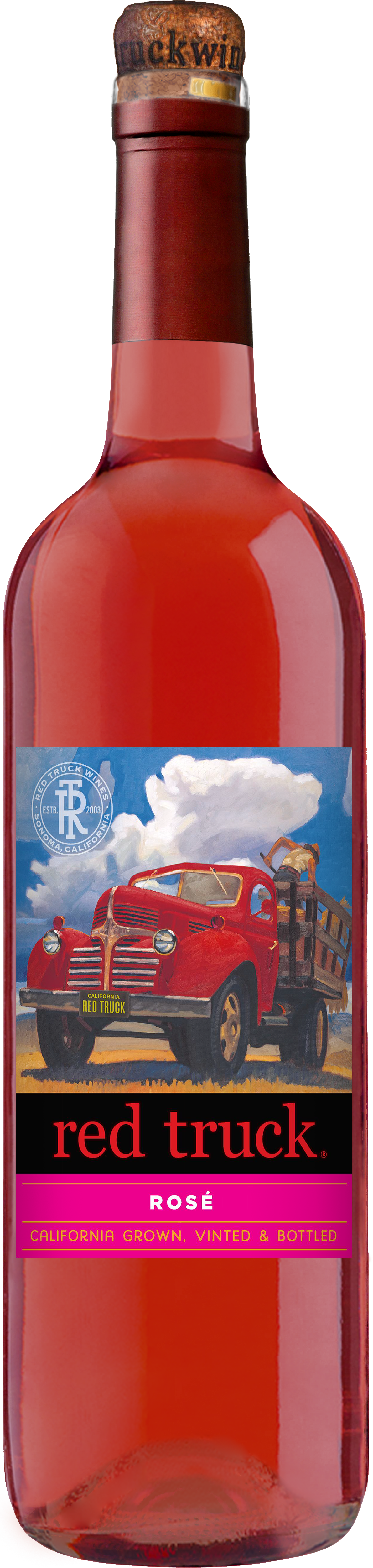 Rosé Helix Cork - Red Truck Rose (1191x5004), Png Download