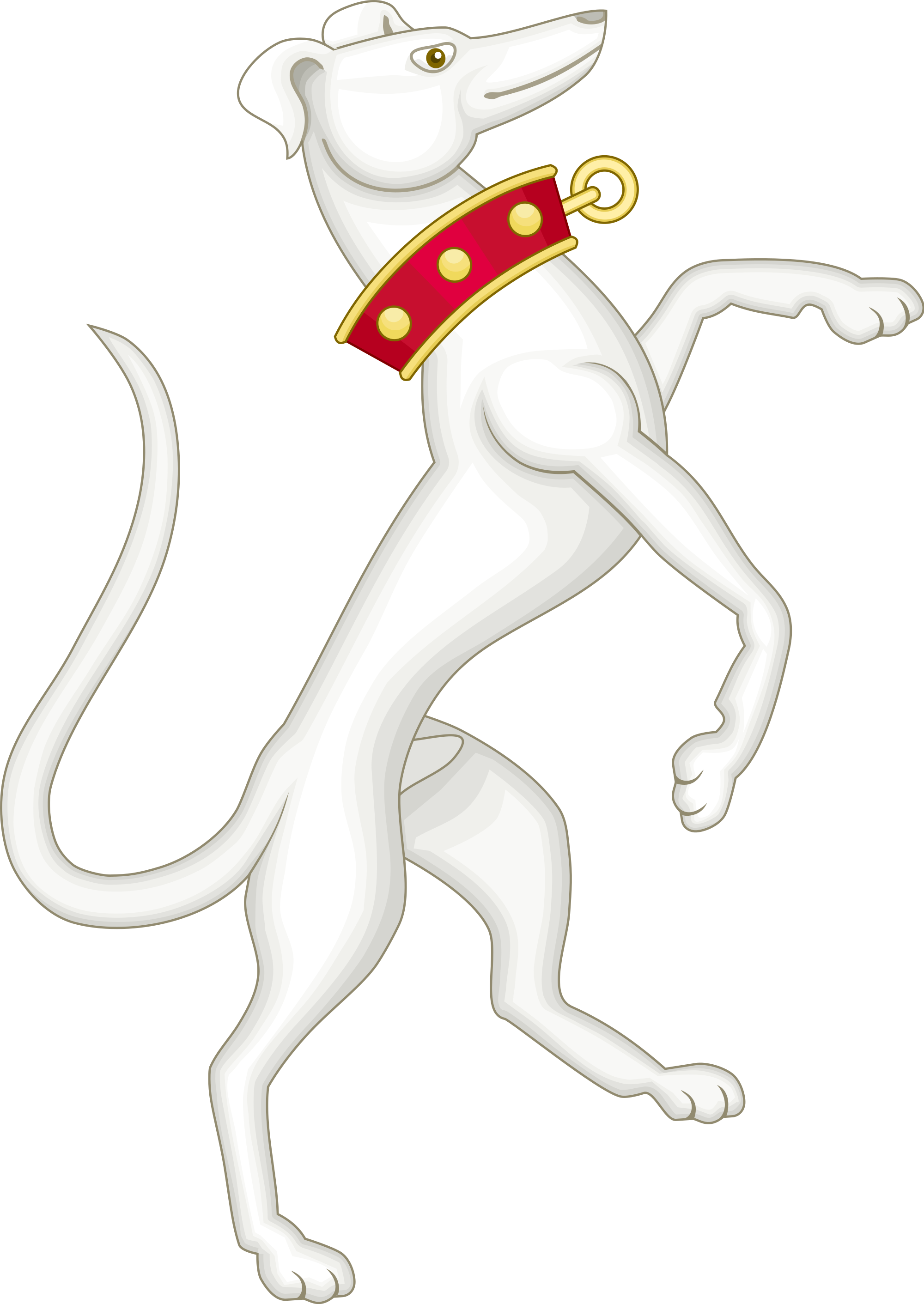 Open - Greyhound Coat Of Arms Supporter (2000x2823), Png Download