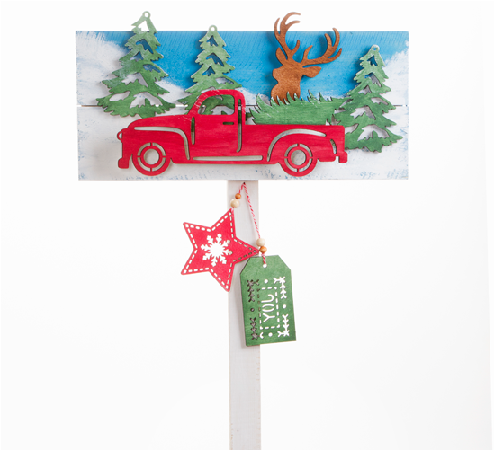 Red Truck Sign - Truck (700x500), Png Download