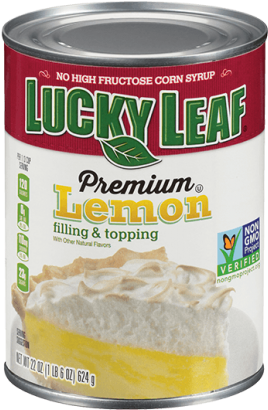 Italian Ice Lemon Tiramisu - Lucky Leaf Pie Filling, Premium, Strawberry Rhubarb (580x435), Png Download