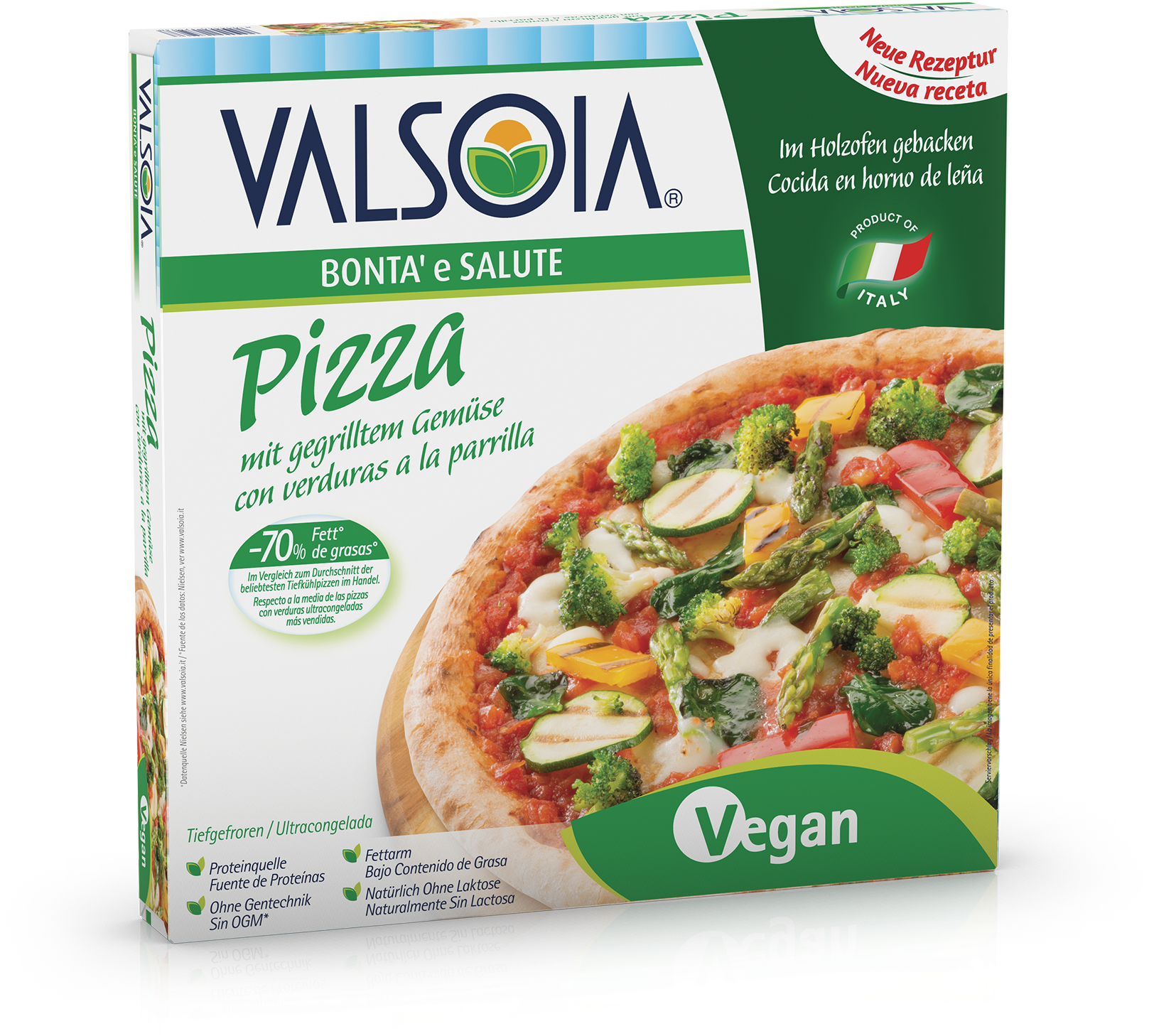 3d Vegan Frozen Pizza - Valsoia Dairy Free Pizza With Grilled Vegetables (1772x1772), Png Download
