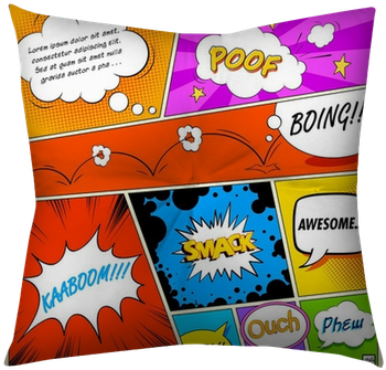Comic Speech Bubble Tufted Floor Pillow - Comic Estruendo (400x400), Png Download