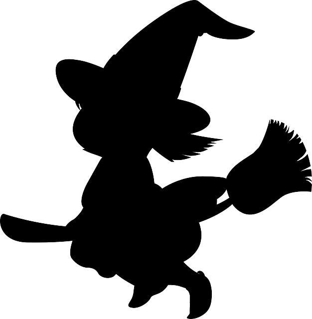 Imagen Gratis En Pixabay - Silueta De Brujas Para Halloween (626x640), Png Download