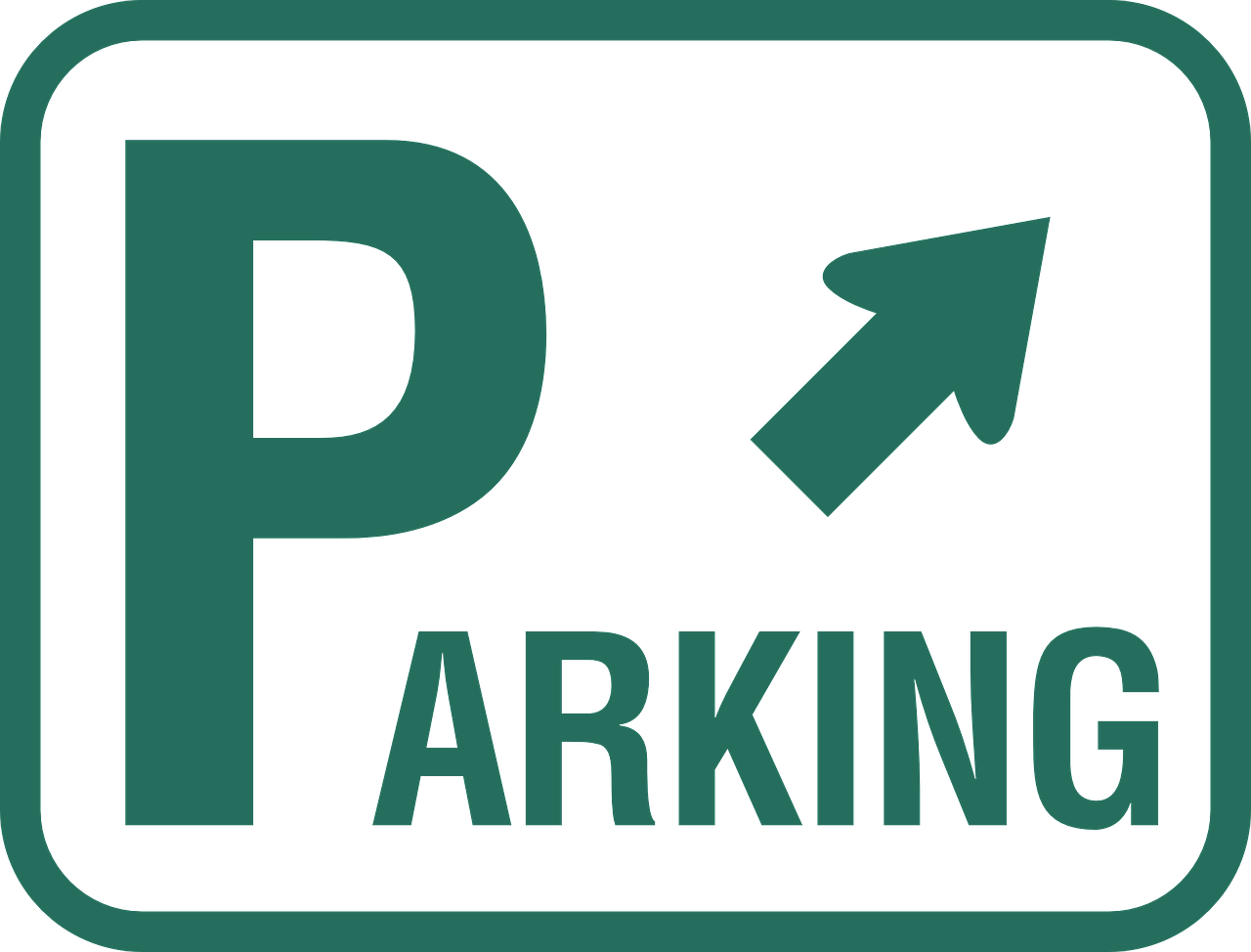 Parking Wayfinding Sign - Parking Sign Clip Art (1280x974), Png Download