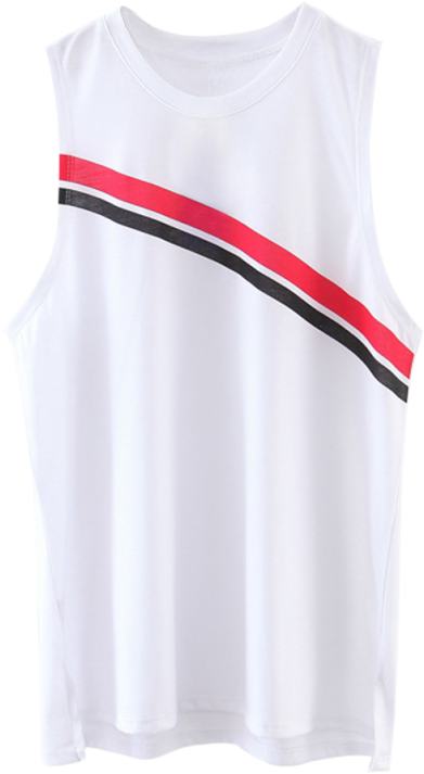 Rayado Diagonal Sin Mangas - Tube Top (558x744), Png Download