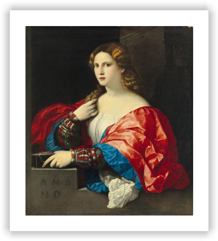 Retrato De Una Mujer Joven Llamada La Bella - Oil Painting Of Old Masters (728x800), Png Download