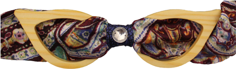 Pajarita Madera Mujer Modelo Glasses Tela Cachemir - Paisley (500x500), Png Download