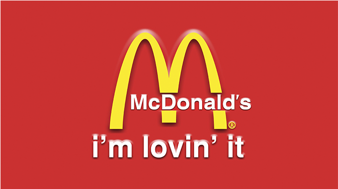 I´m Lovin It - Mcdonalds Me Encanta Slogan (800x384), Png Download